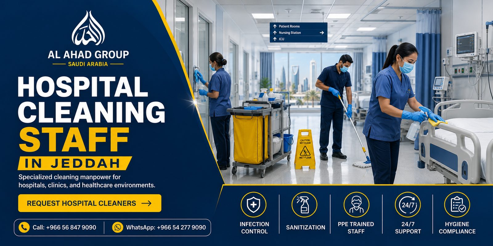 Hospital Cleaning Staff in Jeddah for Healthcare Support
