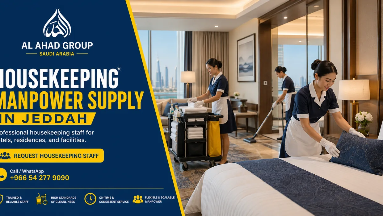 Cleaning manpower support for offices, malls, hotels and facilities on Facility management manpower hub for Jeddah Workforce Support